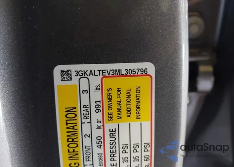 2021 GMC Terrain Awd Sle z USA, uszkodzony, nr VIN 3GKALTEV3ML305796